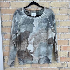 Yaya Women's Reversible Brown and Green Sweater